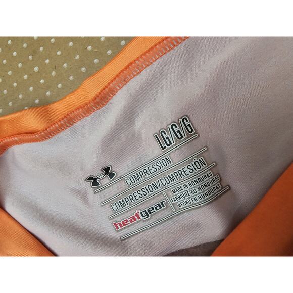 Under Armour Shirt Mens Large Orange Superman Alter Ego Compression Gym Tee - Picture 5 of 7
